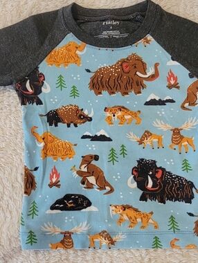Hatley PJ top with Iron Age Print 4t